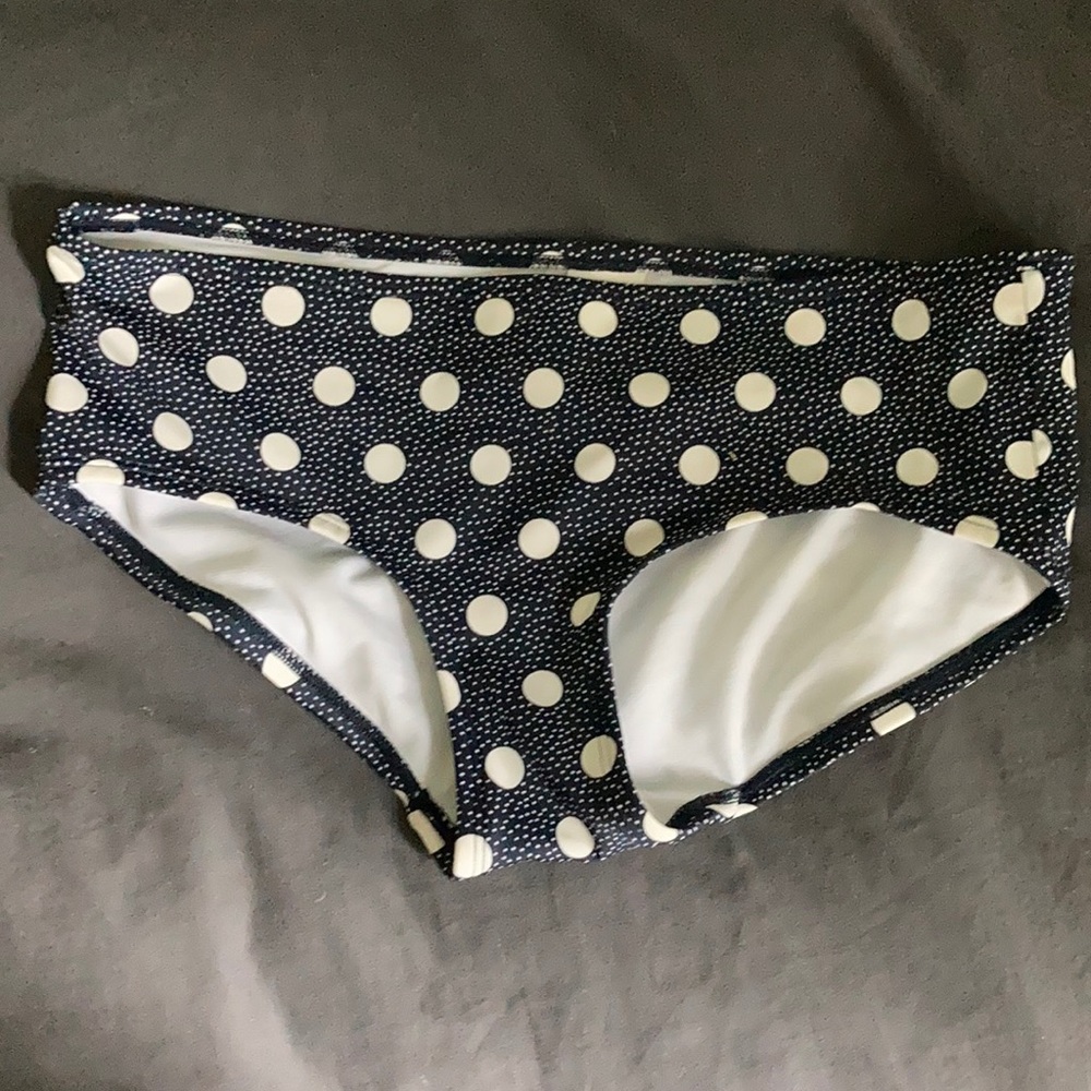Boden navy dot swim bottoms